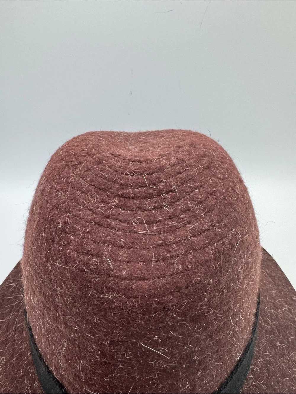 Gucci Felt Wool Bucket Hat Brown Black Band Logo Plaque Size Large